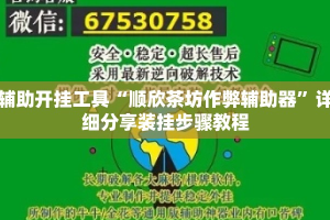 辅助开挂工具“顺欣茶坊作弊辅助器”详细分享装挂步骤教程