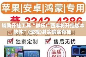 辅助开挂工具“微乐广西麻将开挂版本软件”(透视)其实确实有挂 