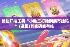 辅助开挂工具“小吆三打哈到底有挂吗”(透视)其实确实有挂 