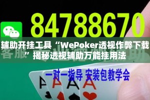 辅助开挂工具“WePoker透视作弊下载”揭秘透视辅助万能挂用法