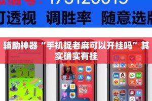 辅助神器“手机捉老麻可以开挂吗”其实确实有挂