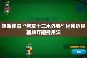 辅助神器“老友十三水外卦”揭秘透视辅助万能挂用法