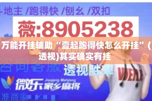 万能开挂辅助“壹起跑得快怎么开挂”(透视)其实确实有挂 