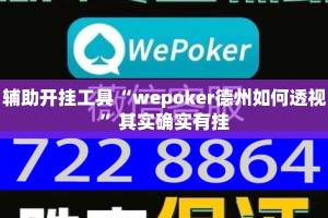 辅助开挂工具“wepoker德州如何透视”其实确实有挂