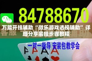 万能开挂辅助“微乐游戏透视辅助”详细分享装挂步骤教程