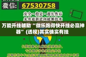 万能开挂辅助“微乐跑得快开挂必赢神器”(透视)其实确实有挂 