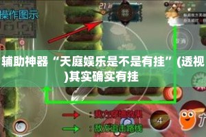 辅助神器“天庭娱乐是不是有挂”(透视)其实确实有挂 