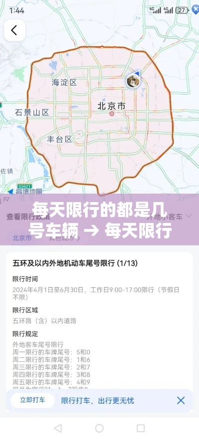 每天限行的都是几号车辆 → 每天限行时间是多少