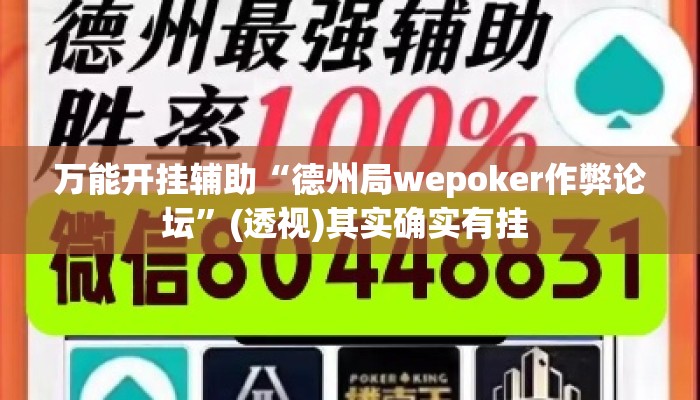 万能开挂辅助“德州局wepoker作弊论坛	”(透视)其实确实有挂 