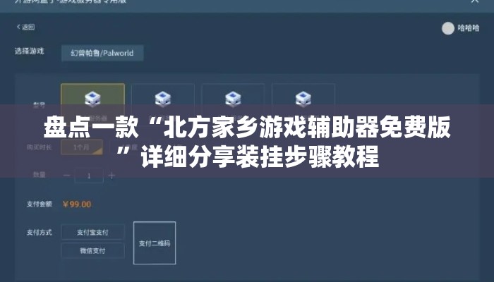 盘点一款“北方家乡游戏辅助器免费版”详细分享装挂步骤教程