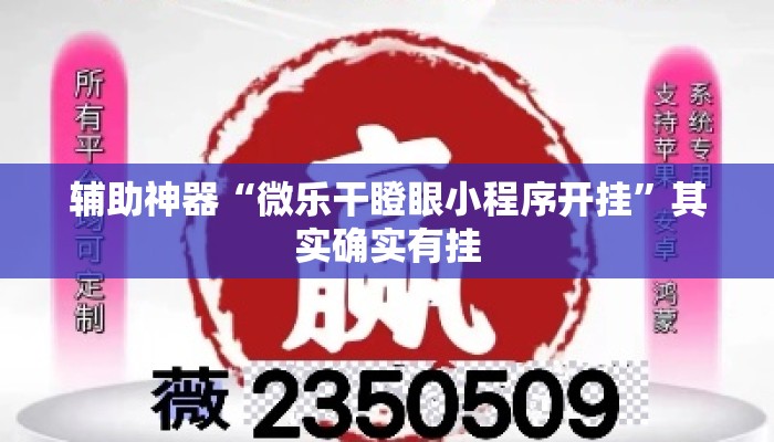 辅助神器“微乐干瞪眼小程序开挂”其实确实有挂