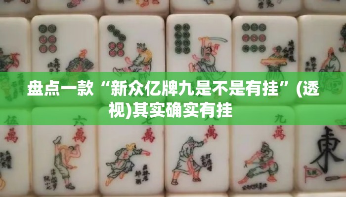 盘点一款“新众亿牌九是不是有挂”(透视)其实确实有挂 