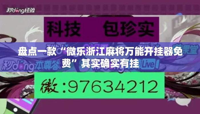 盘点一款“微乐浙江麻将万能开挂器免费”其实确实有挂