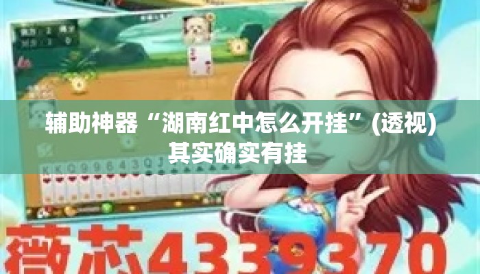 辅助神器“湖南红中怎么开挂”(透视)其实确实有挂 