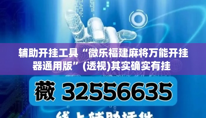 辅助开挂工具“微乐福建麻将万能开挂器通用版	”(透视)其实确实有挂 