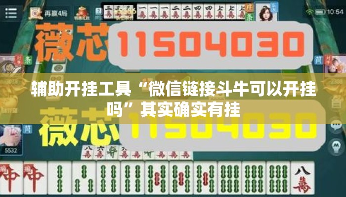 辅助开挂工具“微信链接斗牛可以开挂吗”其实确实有挂