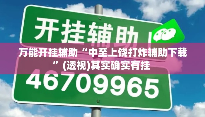 万能开挂辅助“中至上饶打炸辅助下载	”(透视)其实确实有挂 