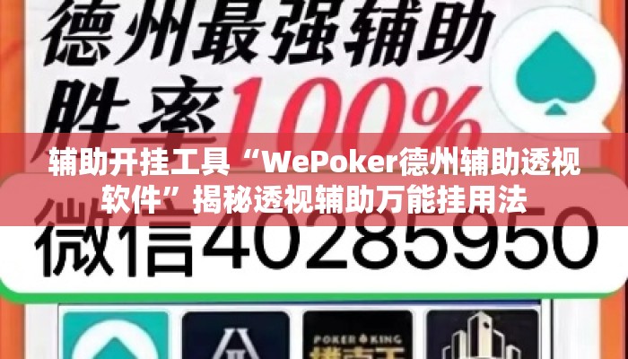 辅助开挂工具“WePoker德州辅助透视软件”揭秘透视辅助万能挂用法