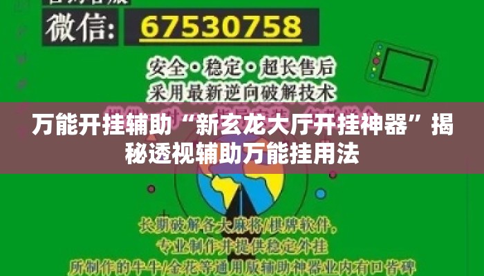 万能开挂辅助“新玄龙大厅开挂神器”揭秘透视辅助万能挂用法