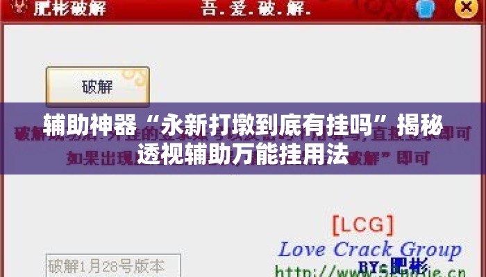 辅助神器“永新打墩到底有挂吗”揭秘透视辅助万能挂用法