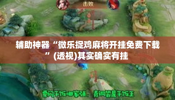 辅助神器“微乐捉鸡麻将开挂免费下载	”(透视)其实确实有挂 