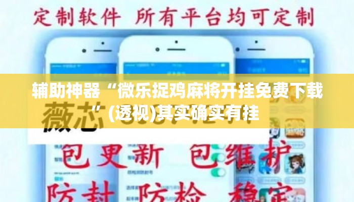 辅助神器“微乐捉鸡麻将开挂免费下载”(透视)其实确实有挂 