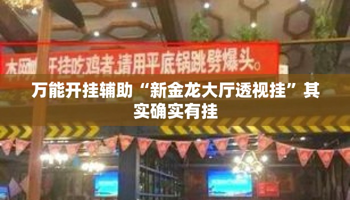 万能开挂辅助“新金龙大厅透视挂	”其实确实有挂