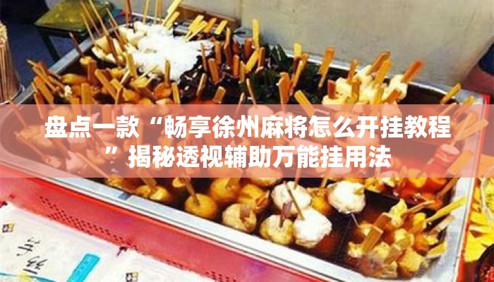 盘点一款“畅享徐州麻将怎么开挂教程”揭秘透视辅助万能挂用法