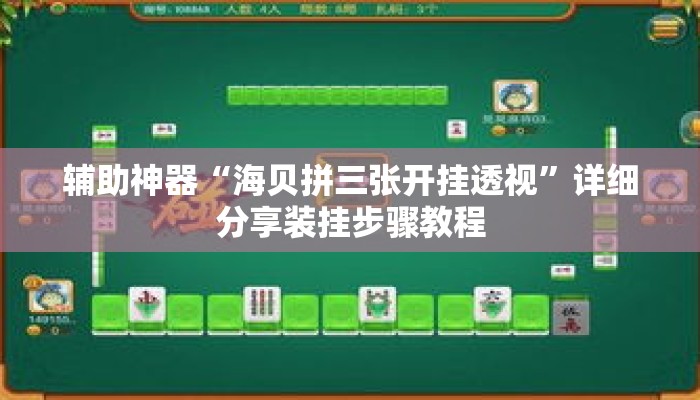 辅助神器“海贝拼三张开挂透视	”详细分享装挂步骤教程