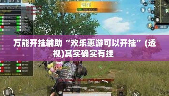 万能开挂辅助“欢乐惠游可以开挂”(透视)其实确实有挂 