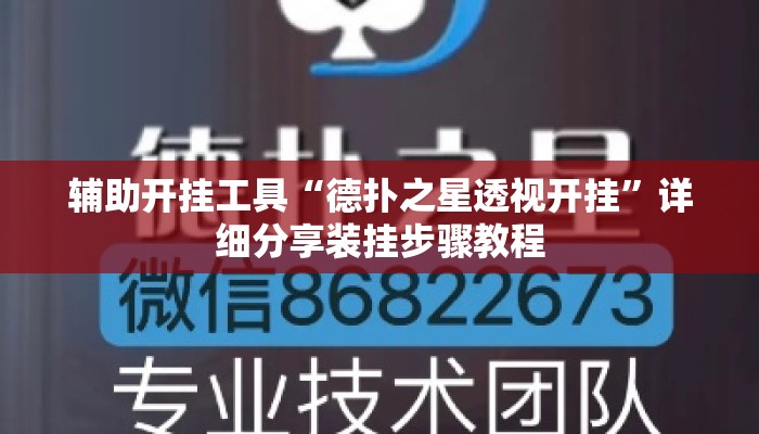 辅助开挂工具“德扑之星透视开挂”详细分享装挂步骤教程