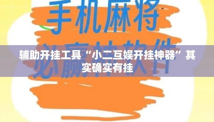 辅助开挂工具“小二互娱开挂神器	”其实确实有挂