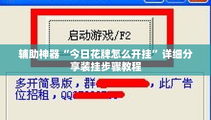 辅助神器“今日花牌怎么开挂	”详细分享装挂步骤教程