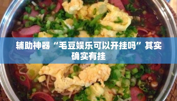 辅助神器“毛豆娱乐可以开挂吗”其实确实有挂