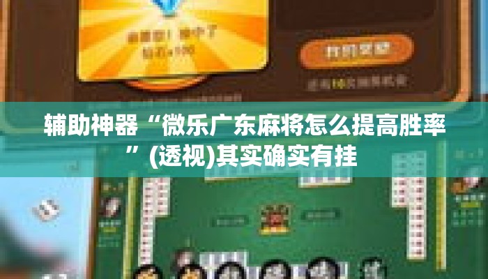 辅助神器“微乐广东麻将怎么提高胜率	”(透视)其实确实有挂 