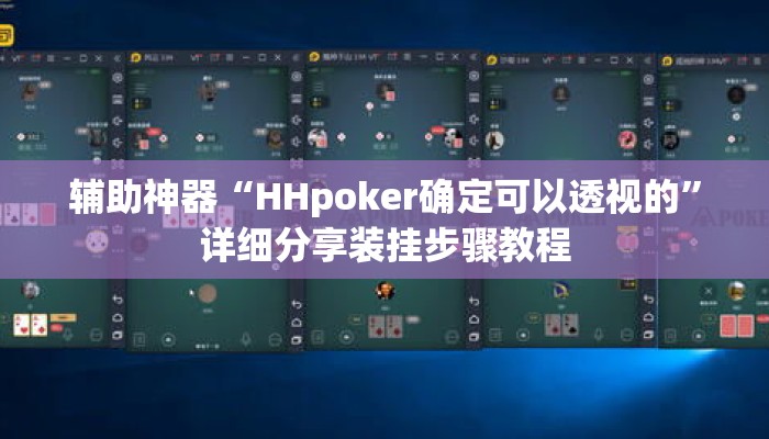 辅助神器“HHpoker确定可以透视的”详细分享装挂步骤教程