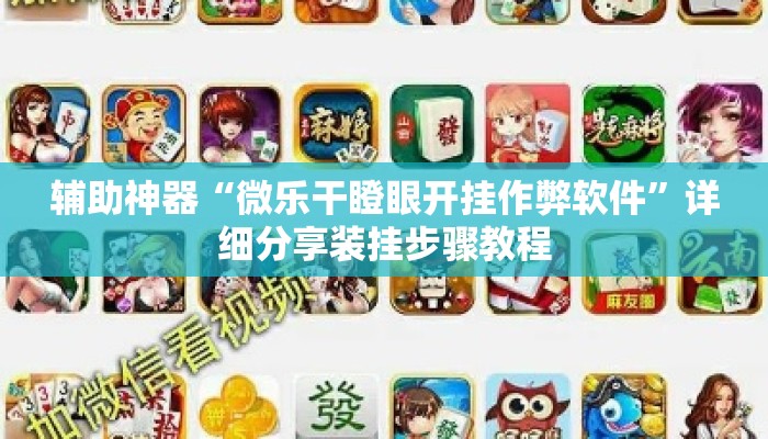 辅助神器“微乐干瞪眼开挂作弊软件	”详细分享装挂步骤教程