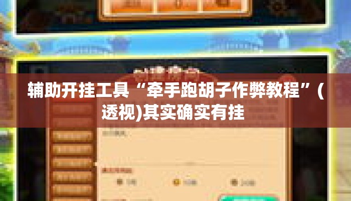 辅助开挂工具“牵手跑胡子作弊教程”(透视)其实确实有挂 