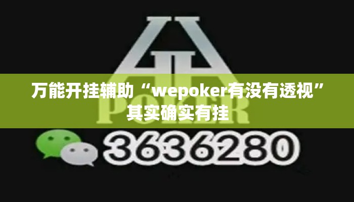 万能开挂辅助“wepoker有没有透视”其实确实有挂