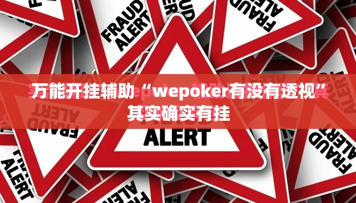 万能开挂辅助“wepoker有没有透视”其实确实有挂