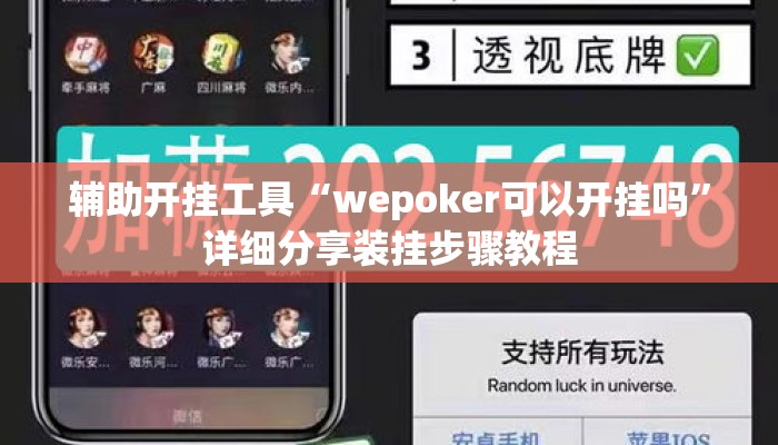 辅助开挂工具“wepoker可以开挂吗	”详细分享装挂步骤教程