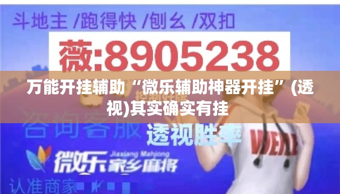 万能开挂辅助“微乐辅助神器开挂	”(透视)其实确实有挂 