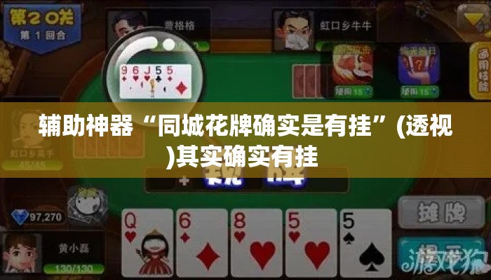 辅助神器“同城花牌确实是有挂”(透视)其实确实有挂 