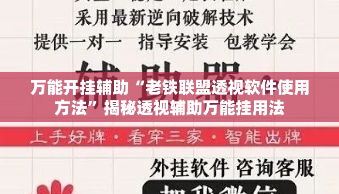 万能开挂辅助“老铁联盟透视软件使用方法”揭秘透视辅助万能挂用法