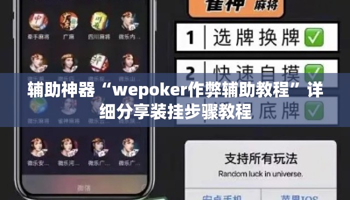 辅助神器“wepoker作弊辅助教程	”详细分享装挂步骤教程