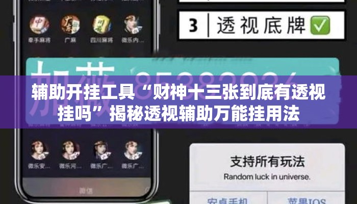 辅助开挂工具“财神十三张到底有透视挂吗”揭秘透视辅助万能挂用法