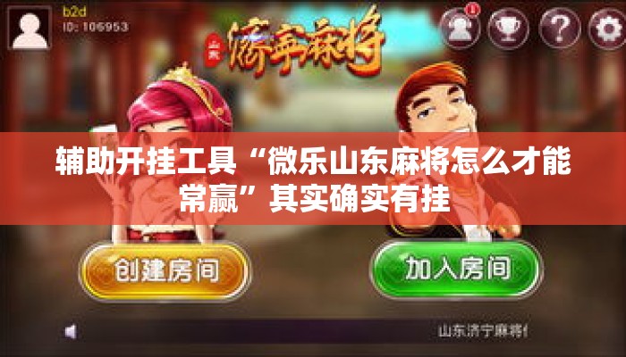 辅助开挂工具“微乐山东麻将怎么才能常赢”其实确实有挂