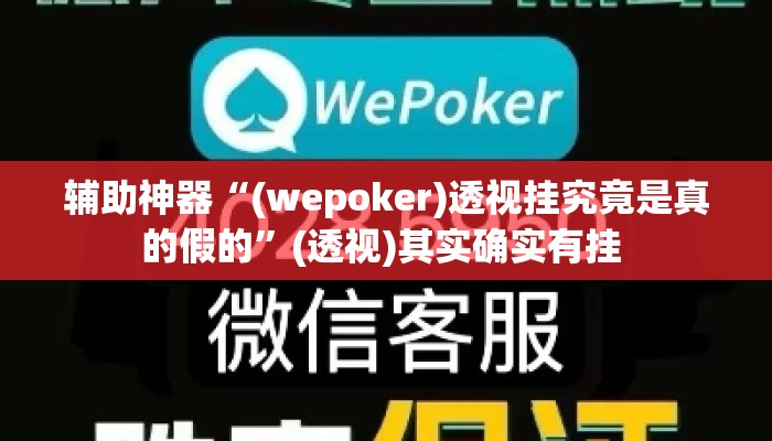 辅助神器“(wepoker)透视挂究竟是真的假的	”(透视)其实确实有挂 