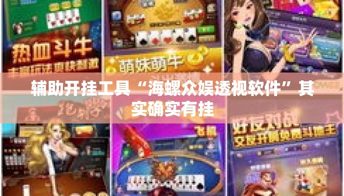 辅助开挂工具“海螺众娱透视软件”其实确实有挂
