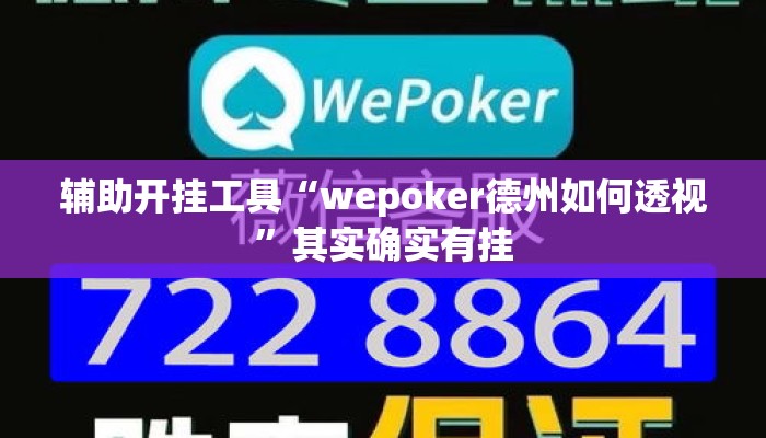 辅助开挂工具“wepoker德州如何透视”其实确实有挂